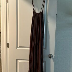 Elegant Brown jumpsuit flowy pants